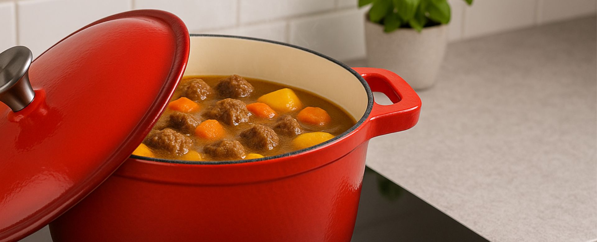 Zománcozott öntöttvas edény